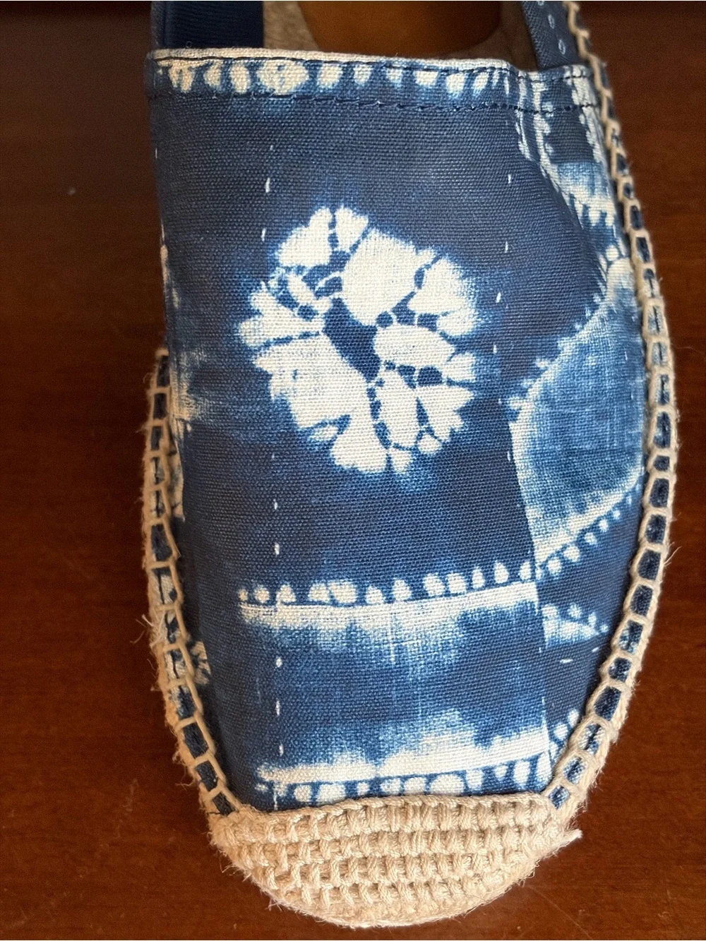 Polo Ralph Lauren Unisex Blue White Canvas Espadrilles Size M7 W8.5